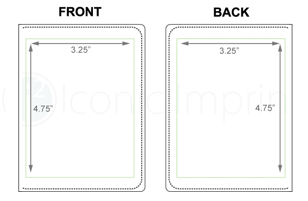 Leatherette Passport Holder Imprint Area