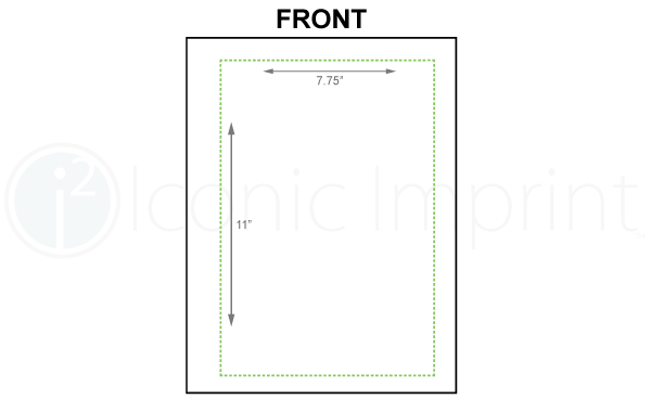 Leatherette Zip Portfolio 7 x 9 Imprint Area