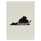 Large white leatherette journal laser etched with 'Virginia Home' design