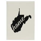 Large white leatherette journal laser etched with 'West Virginia Home' design