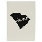 Large white leatherette sketch book laser etched with 'South Carolina Home' design