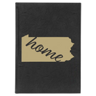 Large black/gold leatherette journal laser etched with 'Pennsylvania Home' design