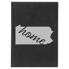 Large black/silver leatherette journal laser etched with 'Pennsylvania Home' design