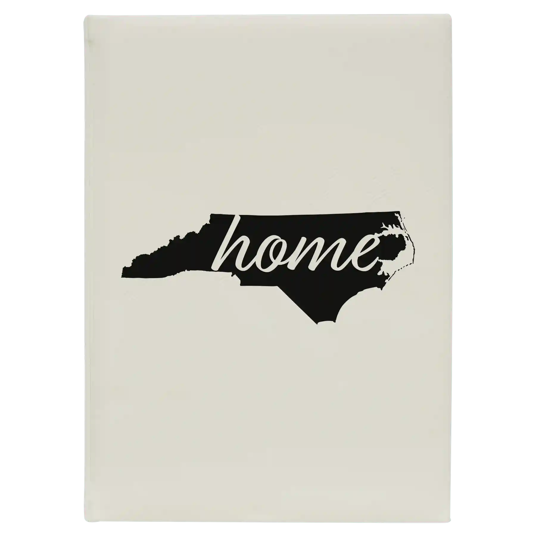 Large white leatherette journal laser etched with 'North Carolina Home' design