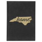 Large black/gold leatherette sketch book laser etched with 'North Carolina Home' design