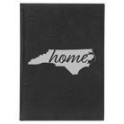 Large black/silver leatherette sketch book laser etched with 'North Carolina Home' design
