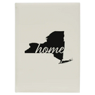 Large white leatherette sketch book laser etched with 'New York Home' design