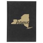 Large black/gold leatherette sketch book laser etched with 'New York Home' design