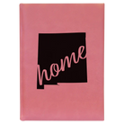 Large pink leatherette journal laser etched with 'New Mexico home' design