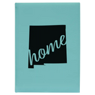 Large teal leatherette journal laser etched with 'New Mexico home' design