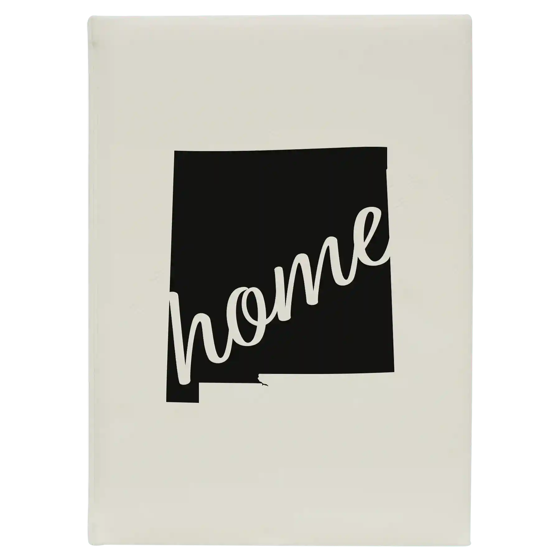 Large white leatherette journal laser etched with 'New Mexico home' design