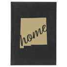Large black/gold leatherette journal laser etched with 'New Mexico home' design