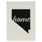 Large white leatherette sketch book laser etched with 'Nevada Home' design