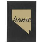 Large black/gold leatherette journal laser etched with 'Nevada Home' design