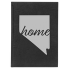 Large black/silver leatherette sketch book laser etched with 'Nevada Home' design