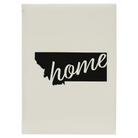 Large white leatherette journal laser etched with 'Montana Home' design