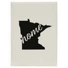 Large white leatherette journal laser etched with 'Minnesota Home' design