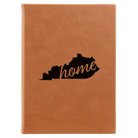 Large rawhide leatherette sketch book laser etched with 'Kentucky Home' design