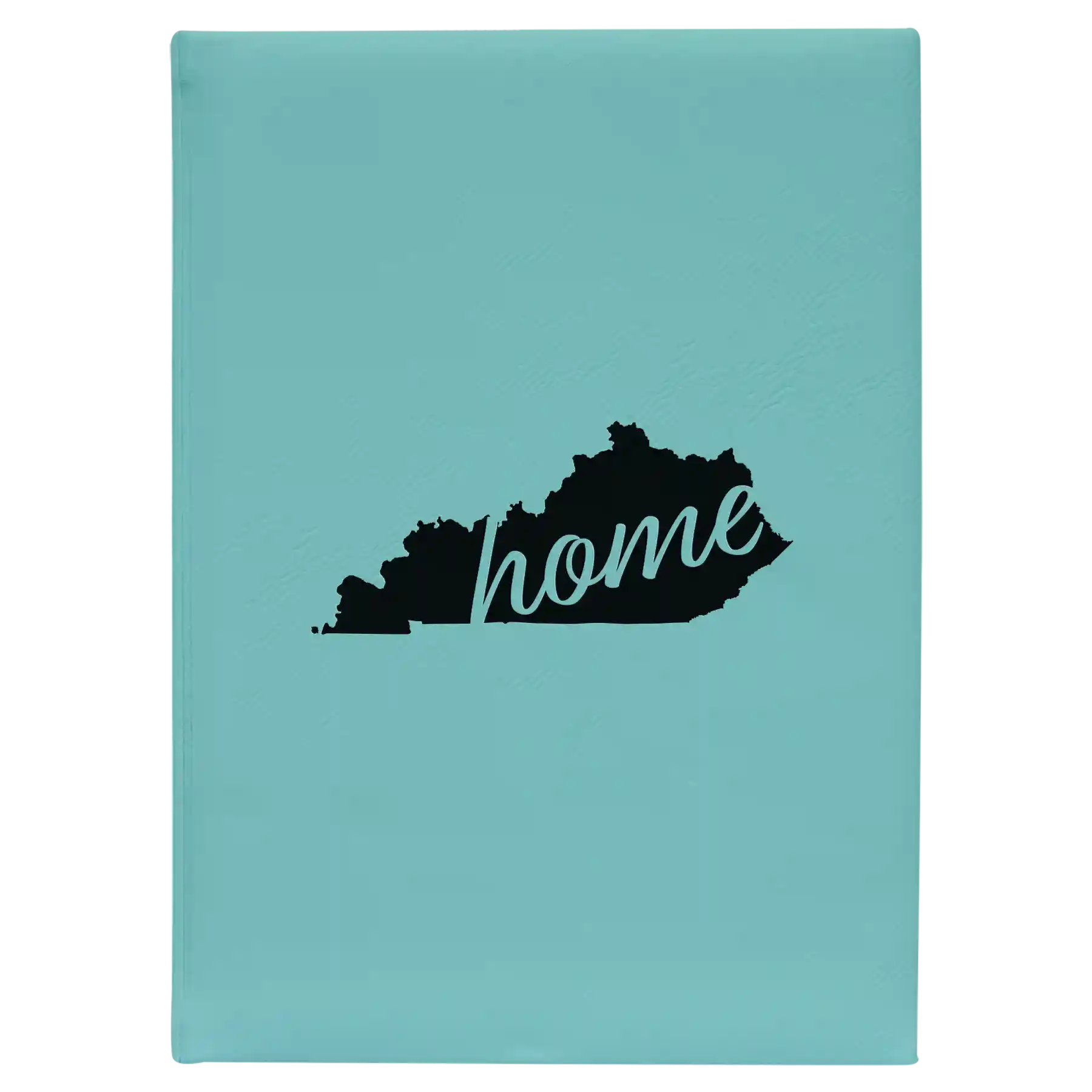 Large teal leatherette journal laser etched with 'Kentucky Home' design