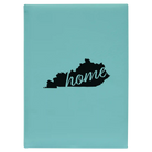 Large teal leatherette sketch book laser etched with 'Kentucky Home' design