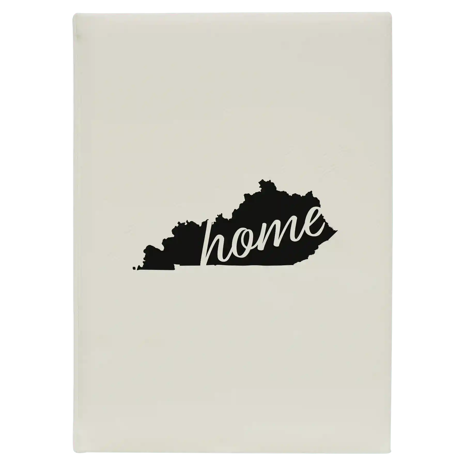 Large white leatherette journal laser etched with 'Kentucky Home' design