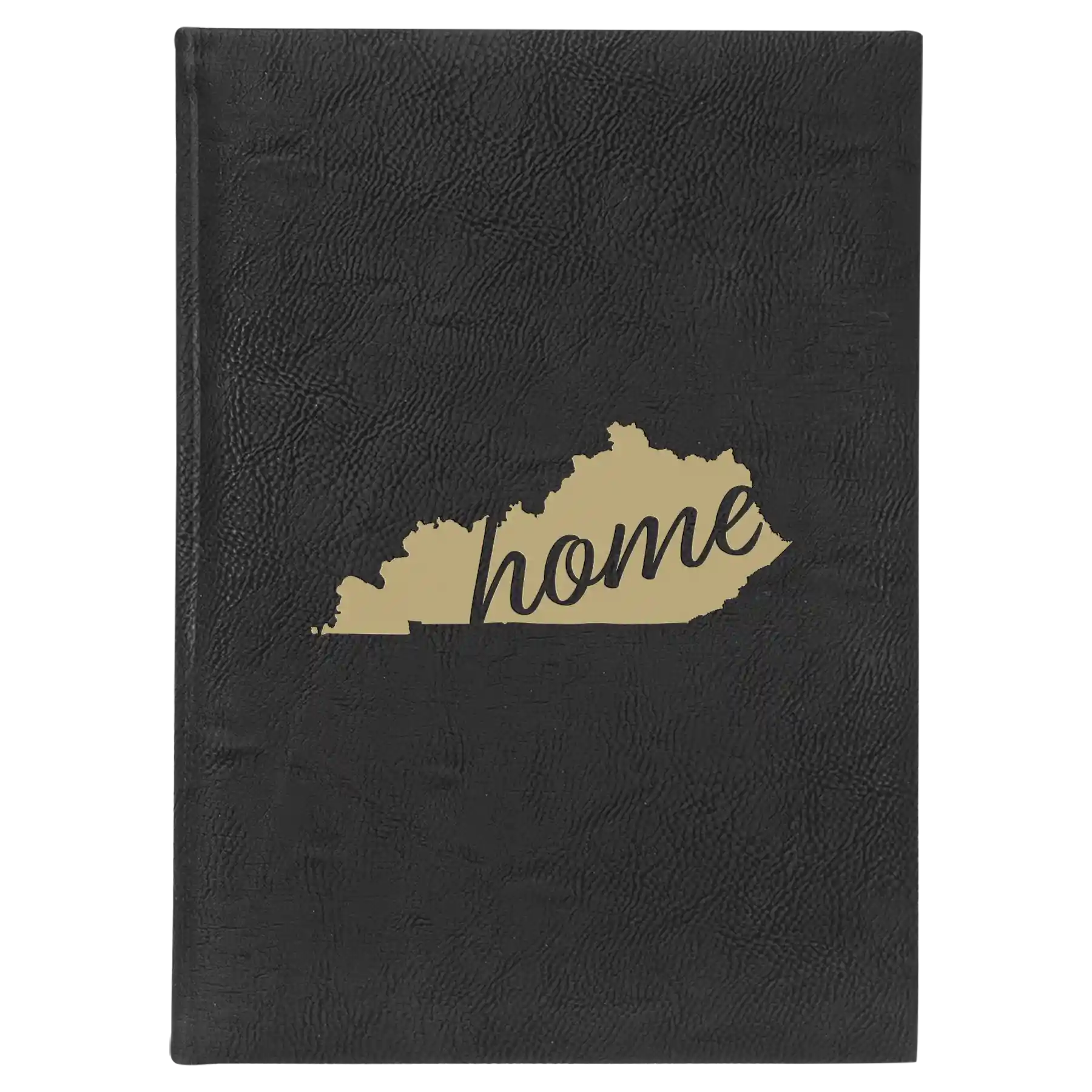 Large black/gold leatherette journal laser etched with 'Kentucky Home' design