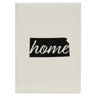 Large white leatherette journal laser etched with 'Kansas Home' design