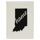 Large white leatherette journal laser etched with 'Indiana Home' design