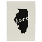 Large white leatherette journal laser etched with 'Illinois Home' design