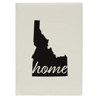 Large white leatherette journal laser etched with 'Idaho Home' design