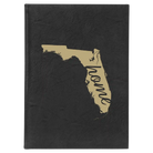 Large black/gold leatherette sketch book laser etched with 'Florida Home' design