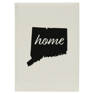 Large white leatherette journal laser etched with 'Connecticut Home' design