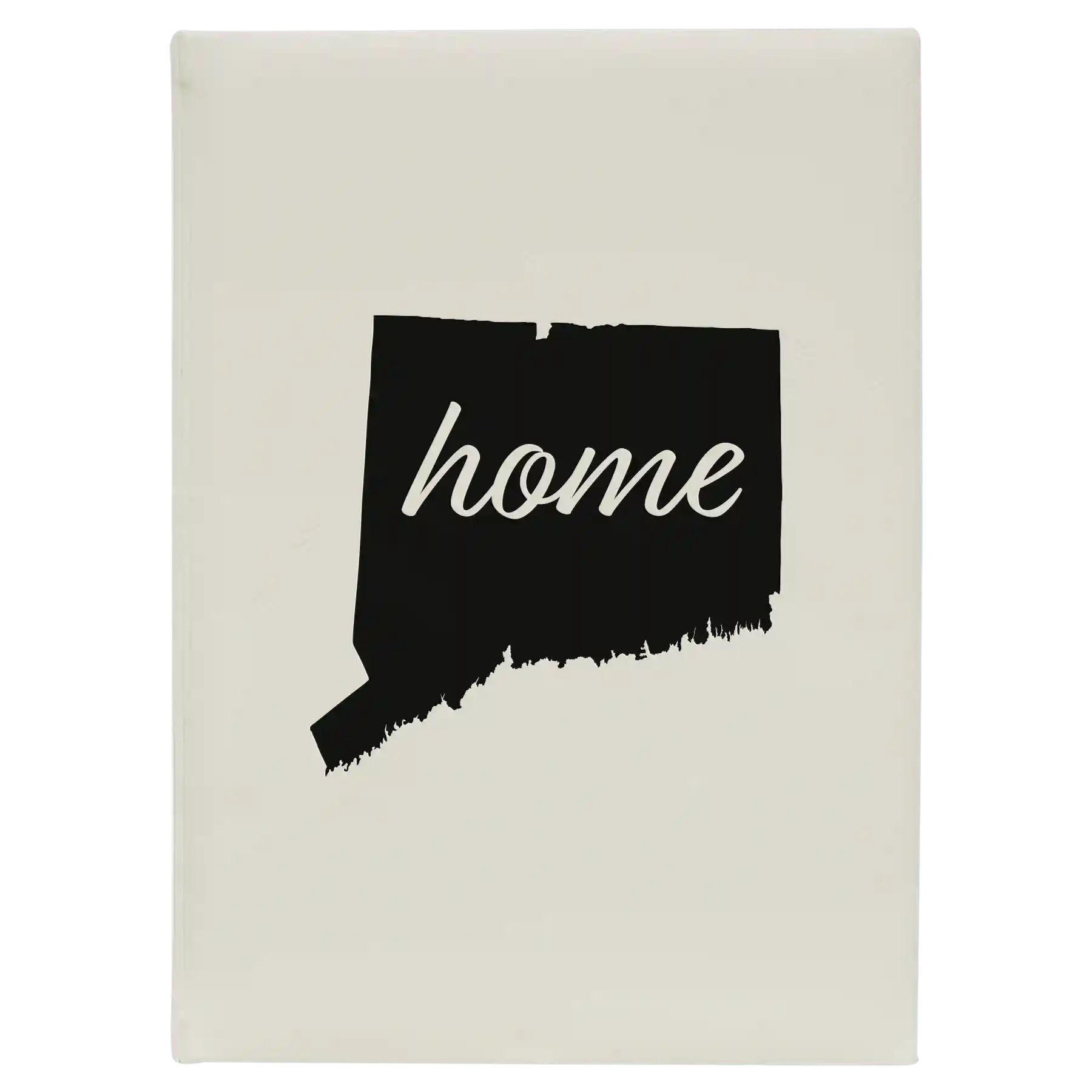 Large white leatherette journal laser etched with 'Connecticut Home' design