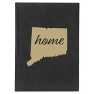 Large black/gold leatherette journal laser etched with 'Connecticut Home' design