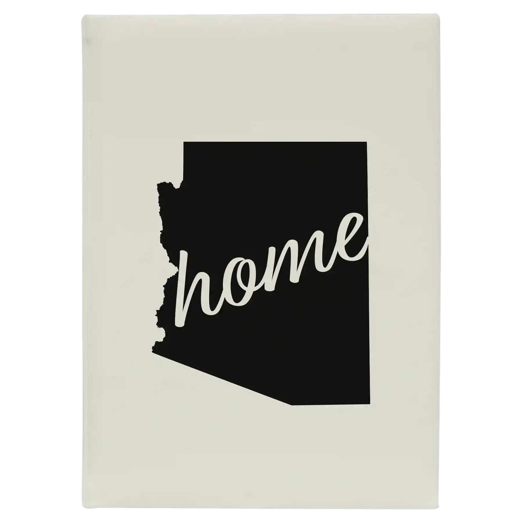 Large white leatherette journal laser etched with 'Arizona Home' design
