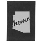 Large black/silver leatherette journal laser etched with 'Arizona Home' design