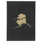 Large black/gold leatherette journal laser etched with 'Alaska Home' design