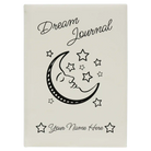 Large white leatherette journal laser etched with 'Dream Journal' design