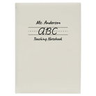 Large white leatherette journal laser etched with 'Teaching Notebook' design