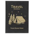 Large black/gold leatherette journal laser etched with 'Travel Journal' design
