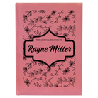 Large pink leatherette journal laser etched with 'This Journal Belongs to' design