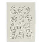 Large white leatherette sketch book laser etched with 'Multi-Cat' design