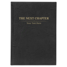 Large black/gold leatherette journal laser etched with 'Next Chapter' design
