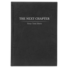 Large black/silver leatherette journal laser etched with 'Next Chapter' design