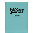 Large teal leatherette journal laser etched with 'Self Care' design