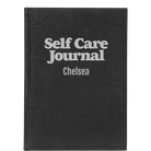 Large black/silver leatherette sketch book laser etched with 'Self Care' design