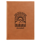 Large rawhide leatherette journal laser etched with 'One with Nature' design