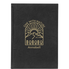Large black/gold leatherette journal laser etched with 'One with Nature' design