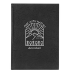 Large black/silver leatherette sketch book laser etched with 'One with Nature' design