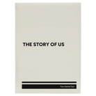 Large white leatherette journal laser etched with 'The Story of Us' design